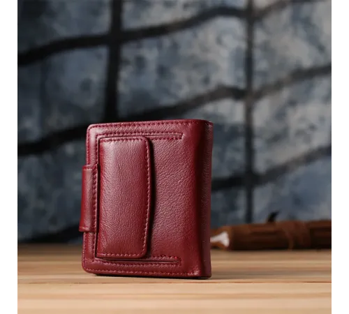 Жіночий гаманець вертикального формату з натуральної шкіри ST Leather 23071 Бордовий