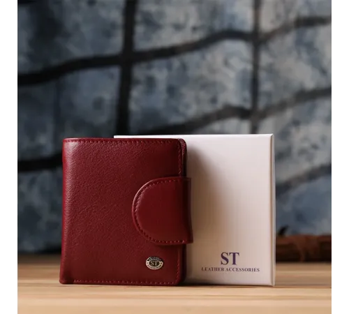 Жіночий гаманець вертикального формату з натуральної шкіри ST Leather 23071 Бордовий