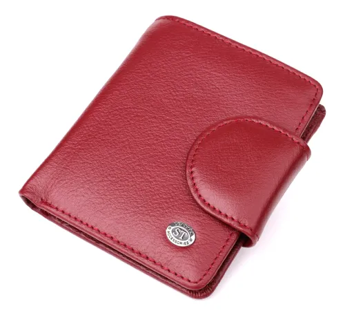 Жіночий гаманець вертикального формату з натуральної шкіри ST Leather 23071 Бордовий