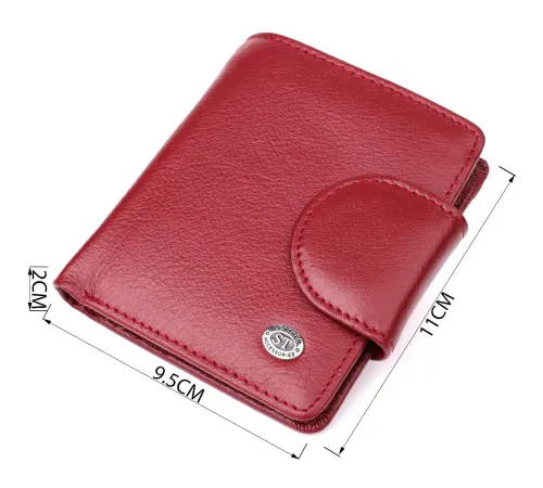 Жіночий гаманець вертикального формату з натуральної шкіри ST Leather 23071 Бордовий