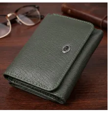 Жіночий гаманець компактного розміру з натуральної шкіри ST Leather 23072 Зелений