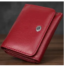 Компактний жіночий гаманець із натуральної шкіри ST Leather 23073 Бордовий