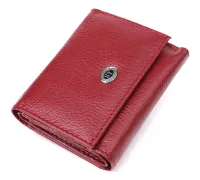 Мініатюрний жіночий гаманець із натуральної шкіри ST Leather 23082 Бордовий