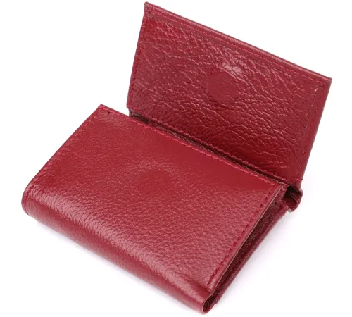Мініатюрний жіночий гаманець із натуральної шкіри ST Leather 23082 Бордовий
