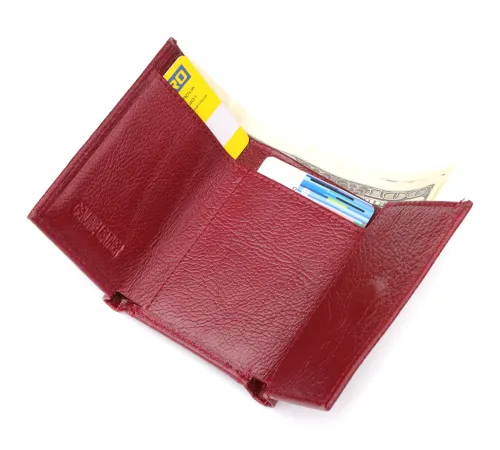 Мініатюрний жіночий гаманець із натуральної шкіри ST Leather 23082 Бордовий
