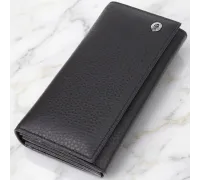 Жіночий вертикальний гаманець із натуральної шкіри ST Leather 23084 Чорний