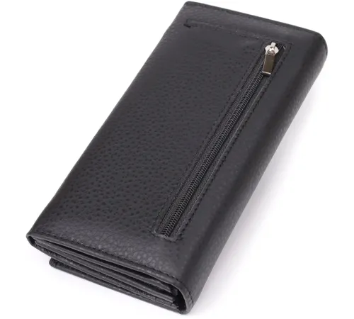 Жіночий вертикальний гаманець із натуральної шкіри ST Leather 23084 Чорний