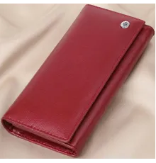 Місткий жіночий гаманець із натуральної шкіри ST Leather 23089 Бордовий