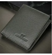 Жіночий гаманець на магніті з натуральної шкіри ST Leather 23093 Зелений