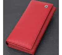 Жіночий місткий гаманець з натуральної шкіри ST Leather 23096 Червоний