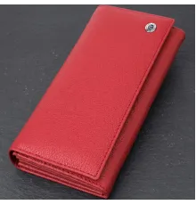 Жіночий місткий гаманець з натуральної шкіри ST Leather 23096 Червоний