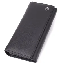 Місткий гаманець для жінок із натуральної шкіри ST Leather 23097 Чорний