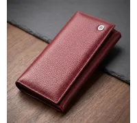 Практичний гаманець для жінок із натуральної шкіри ST Leather 23098 Бордовий