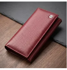 Практичний гаманець для жінок із натуральної шкіри ST Leather 23098 Бордовий