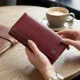 Практичний гаманець для жінок із натуральної шкіри ST Leather 23098 Бордовий