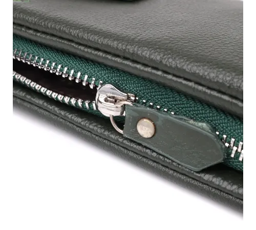 Стильний гаманець для жінок з відділенням під телефон ST Leather 23103 Зелений