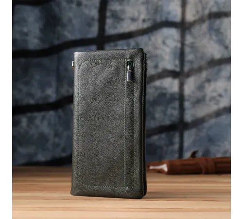 Стильний гаманець для жінок з відділенням під телефон ST Leather 23103 Зелений