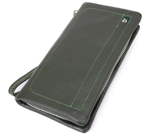 Стильний гаманець для жінок з відділенням під телефон ST Leather 23103 Зелений