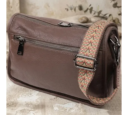 Жіноча сумка на плече із натуральної шкіри Vintage 23003 Коричневий