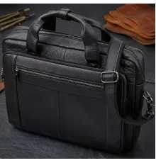 Портфель для чоловіків з натуральної шкіри Vintage 23042 Чорний