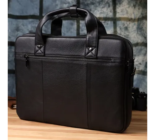 Портфель для чоловіків з натуральної шкіри Vintage 23042 Чорний