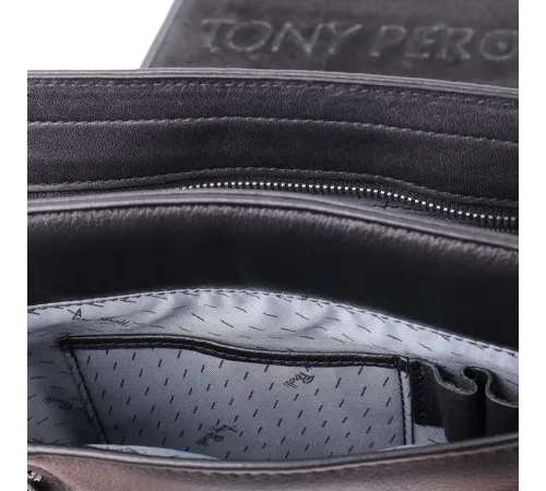 Чоловіча сумка через плече з м'якої натуральної шкіри Tony Perotti 20845_1 (9207-24 nero) Чорний