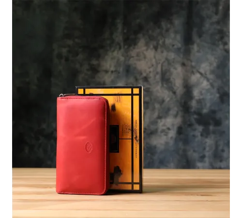 Жіночий гаманець з матової натуральної шкіри Tony Perotti 20834_1 (2250 rosso) Червоний