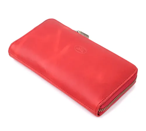 Жіночий гаманець з матової натуральної шкіри Tony Perotti 20834_1 (2250 rosso) Червоний