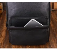 Шкіряний рюкзак для ноутбука на два відділи Vintage 20906_1 Чорний