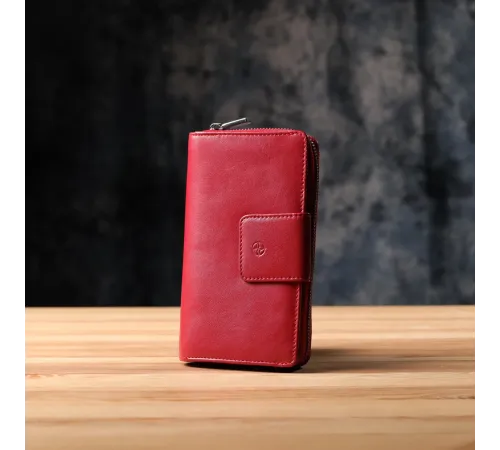 Жіночий вертикальний гаманець з натуральної шкіри Tony Perotti 20879_1 (5084 rosso) Червоний