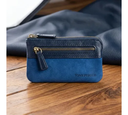Ключниця Tony Perotti з натуральної шкіри Metropolis 359L navy (90016) Темно-синя