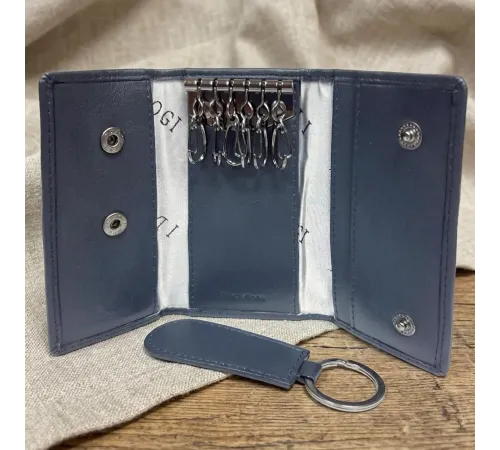Ключниця Tony Perotti з натуральної шкіри Cortina 5005 navy (90133) Темно-синя