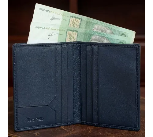 Кредитниця Tony Perotti натуральна шкіра Cortina 5045 navy (90153) Темно-синя
