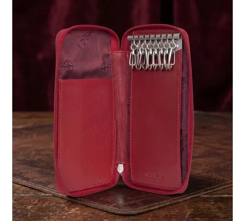 Ключниця Tony Perotti з натуральної шкіри Cortina 5026 rosso (90293) Червона
