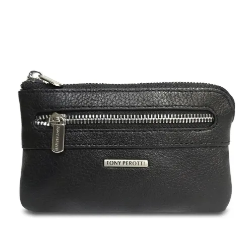Ключниця Tony Perotti New Contatto з натуральної шкіри 359L nero (90418) Чорна