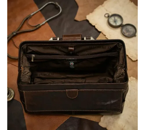 Саквояж з натуральної шкіри Tony Perotti Italico 8051 (90626) Коричневий