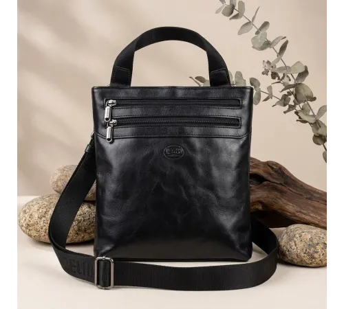 Чоловіча сумка Tony Perotti натуральна шкіра Italico 6048G-20 nero (90351) Чорна