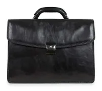 Чоловічий діловий портфель Tony Perotti 8009/42 nero (90377) Чорний