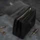 Чоловічий діловий портфель Tony Perotti 8009/42 nero (90377) Чорний