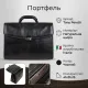 Чоловічий діловий портфель Tony Perotti 8009/42 nero (90377) Чорний