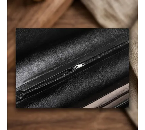 Чоловічий діловий портфель Tony Perotti 8009/42 nero (90377) Чорний