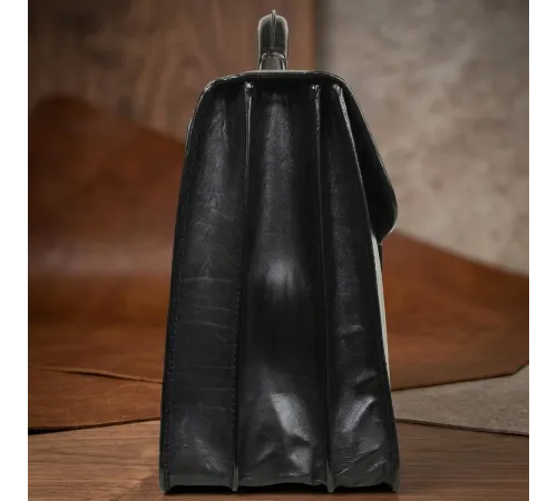 Чоловічий діловий портфель Tony Perotti 8009/42 nero (90377) Чорний