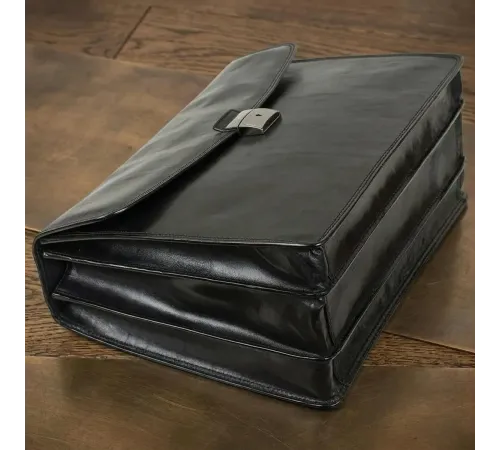 Чоловічий діловий портфель Tony Perotti 8009/42 nero (90377) Чорний