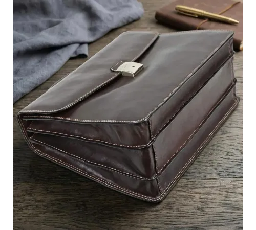 Чоловічий діловий портфель Tony Perotti 8009/42 moro (90378) Коричневий