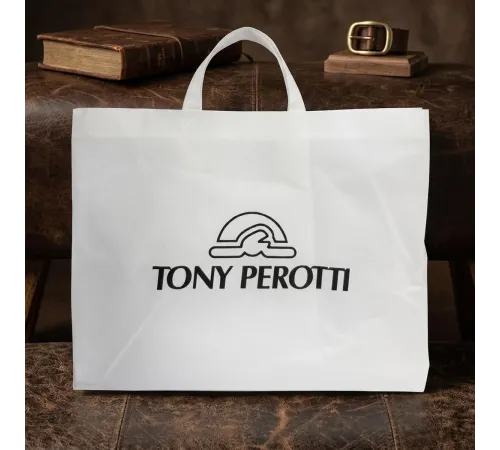 Чоловіча шкіряна сумка Tony Perotti Contatto 9743-18 (90383) Чорна