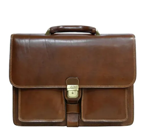 Чоловічий діловий портфель Tony Perotti Italico 8013/42 (90388) Коньячний