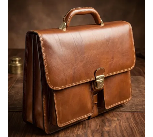 Чоловічий діловий портфель Tony Perotti Italico 8013/42 (90388) Коньячний