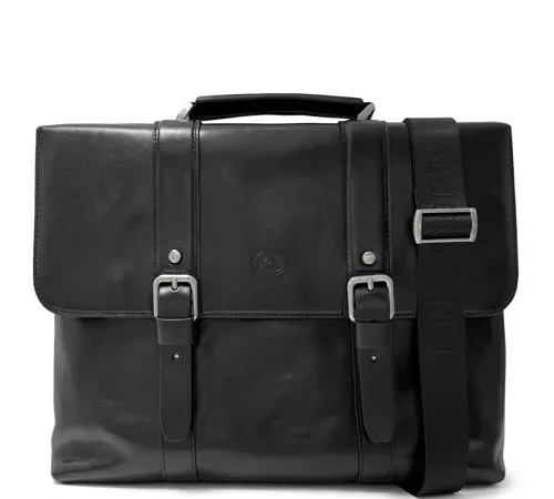 Чоловічий портфель з натуральної шкіри Tony Perotti Italico 9225G-38 (90415) Чорний