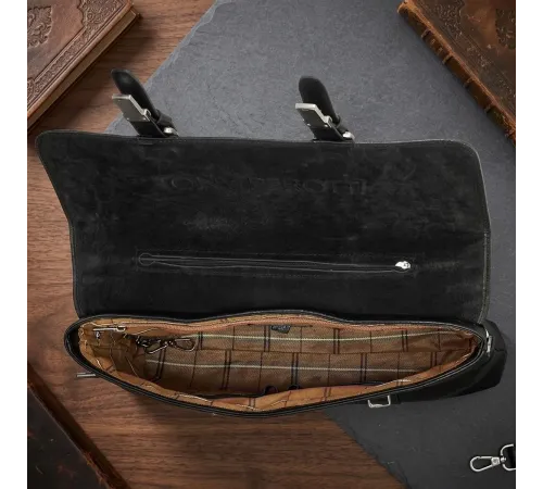 Чоловічий портфель з натуральної шкіри Tony Perotti Italico 9225G-38 (90415) Чорний