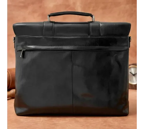 Чоловічий портфель з натуральної шкіри Tony Perotti Italico 9225G-38 (90415) Чорний